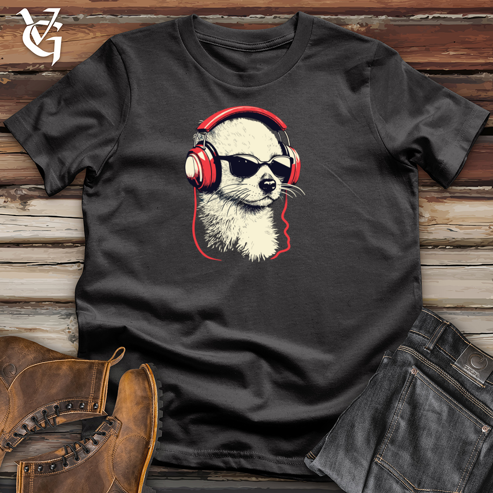 Viking Goods Ferret Headphone Harmony Cotton Tee Black / L