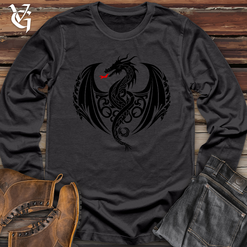 Viking Goods Fire Breathing Dragon Long Sleeve Dark Grey / L
