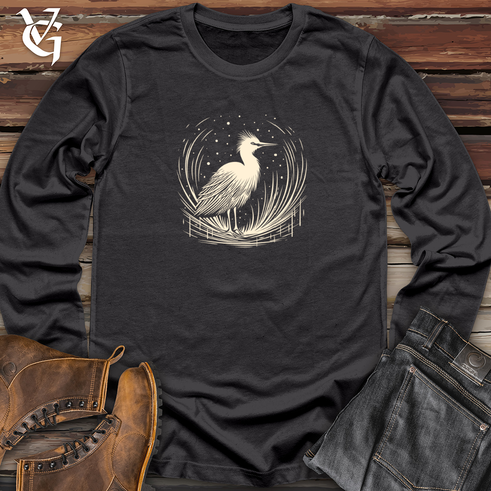 Viking Goods Flurry Feathered Egret Long Sleeve Dark Grey / L