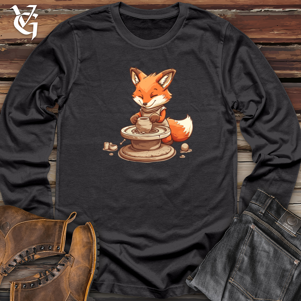 Viking Goods Fox Potter Craft Long Sleeve Dark Grey / L