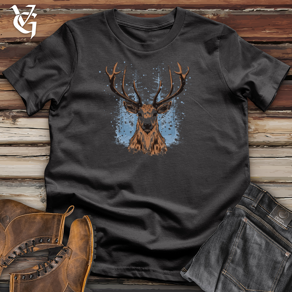 Viking Goods Frosty Antler Cascade Cotton Tee Dark Grey / L