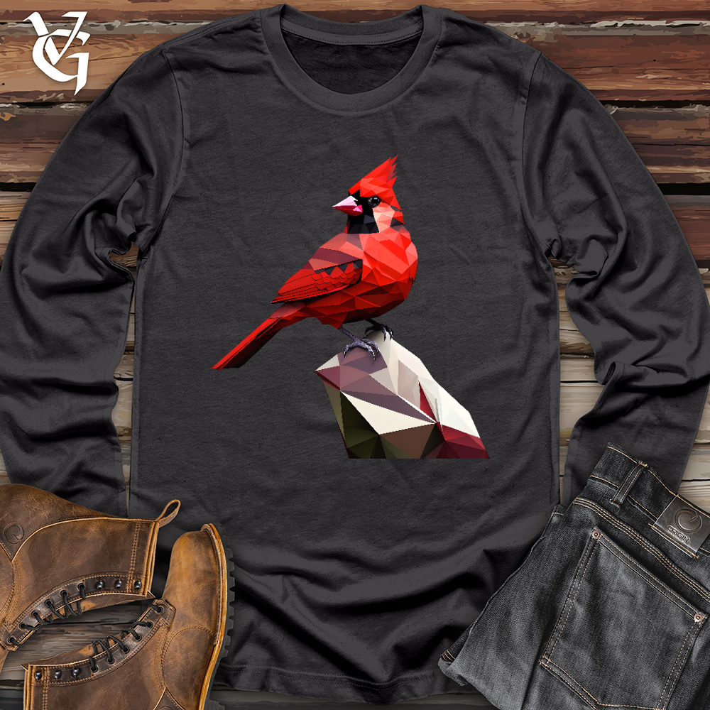 Viking Goods Geometric Cardinal Bird Long Sleeve Dark Grey / L