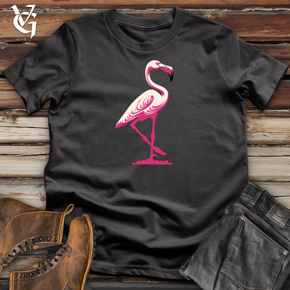 Viking Goods Graceful Flamingo Cotton Tee Dark Grey / L