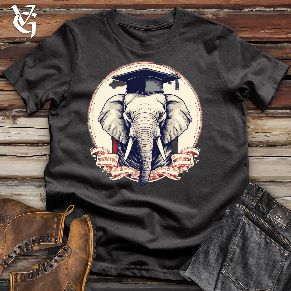 Viking Goods Graduating Elephant Cotton Tee Dark Grey / L