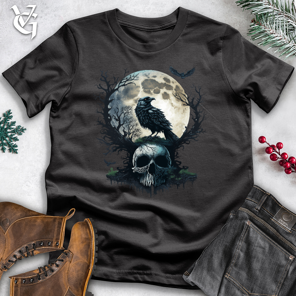 Viking Goods Graveyard Raven Cotton Tee Dark Grey / L