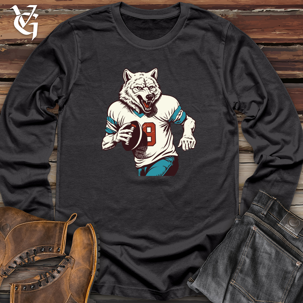 Viking Goods Gridiron Wolf Long Sleeve Dark Grey / L