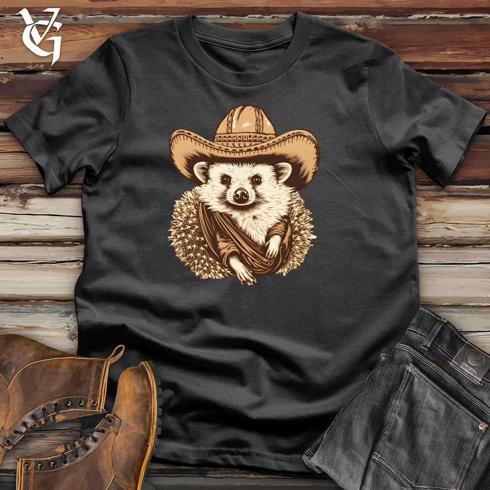 Viking Goods Hedgehog Cowboy Charm Cotton Tee Black / L