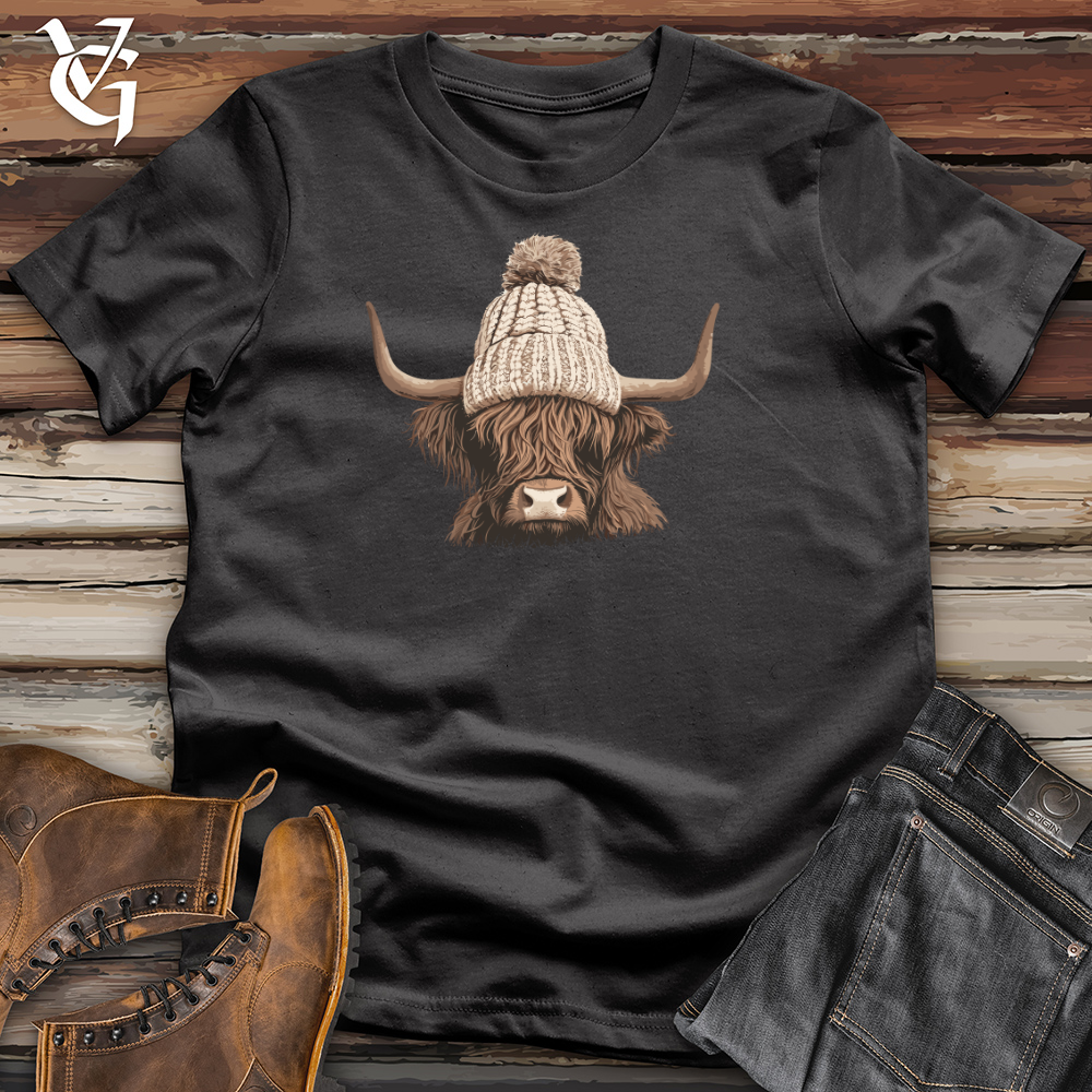 Viking Goods Highland Cattle Cozy Cotton Tee Dark Grey / L