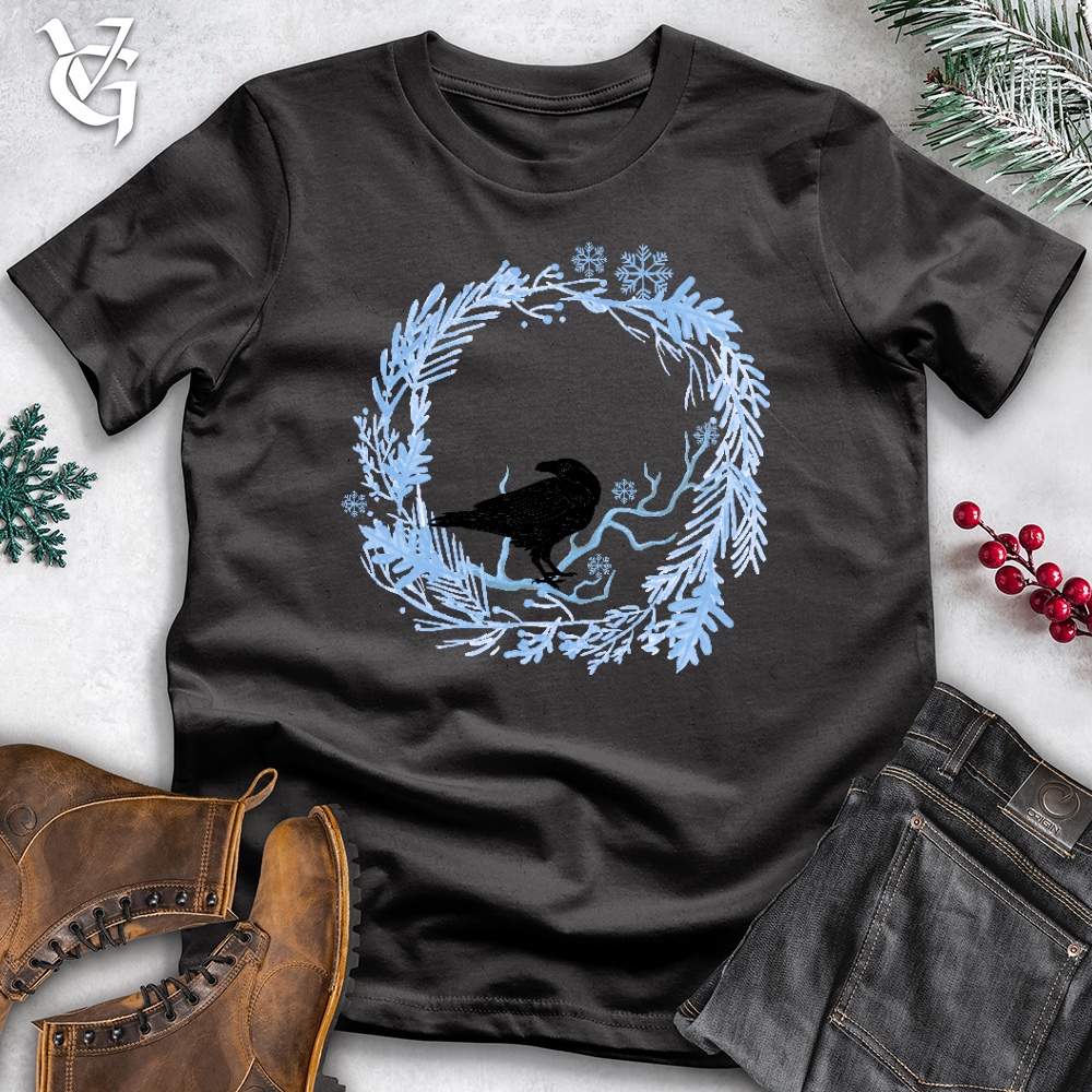 Viking Goods Icy Branches Raven Cotton Tee Dark Grey / L