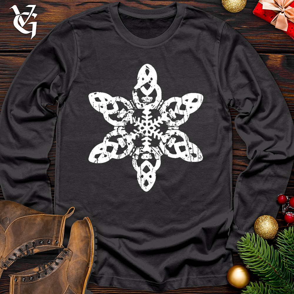 Viking Goods Irish Snowflake Long Sleeve Dark Grey / L