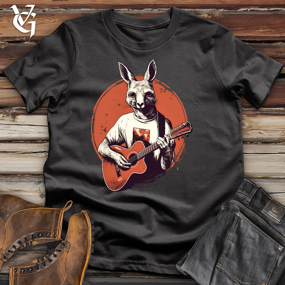 Viking Goods Kangaroo Guitarist Cotton Tee Dark Grey / L