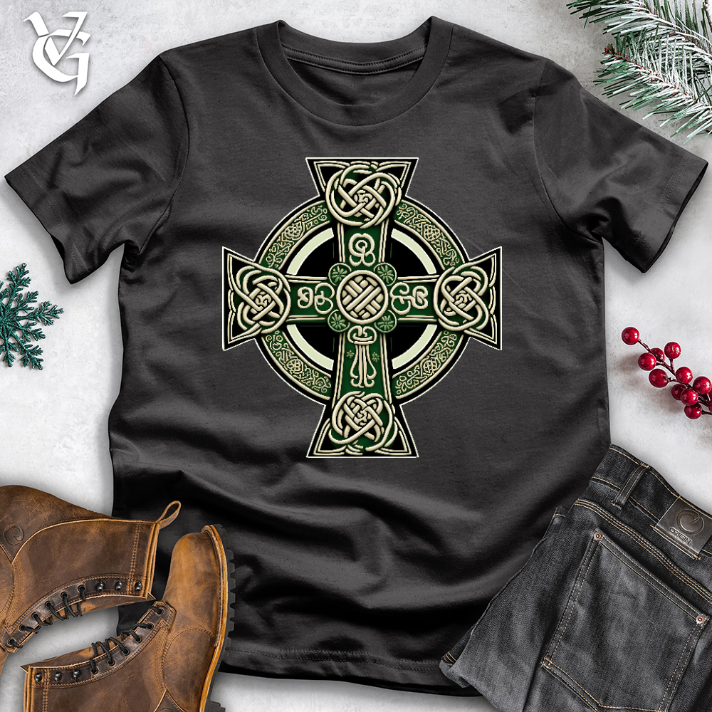 Viking Goods Knotted Celtic Crosses Cotton Tee Dark Grey / L