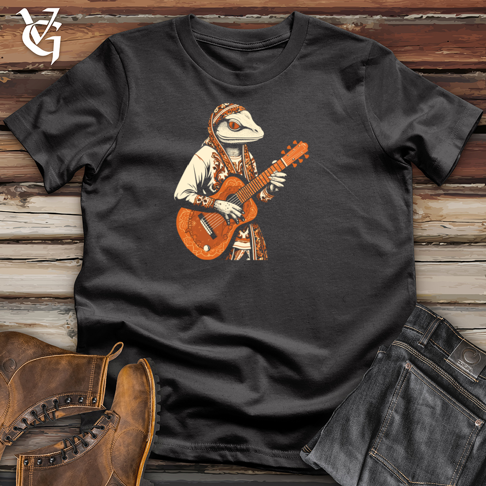 Viking Goods Lizard Desert Guitar Cotton Tee Dark Grey / L