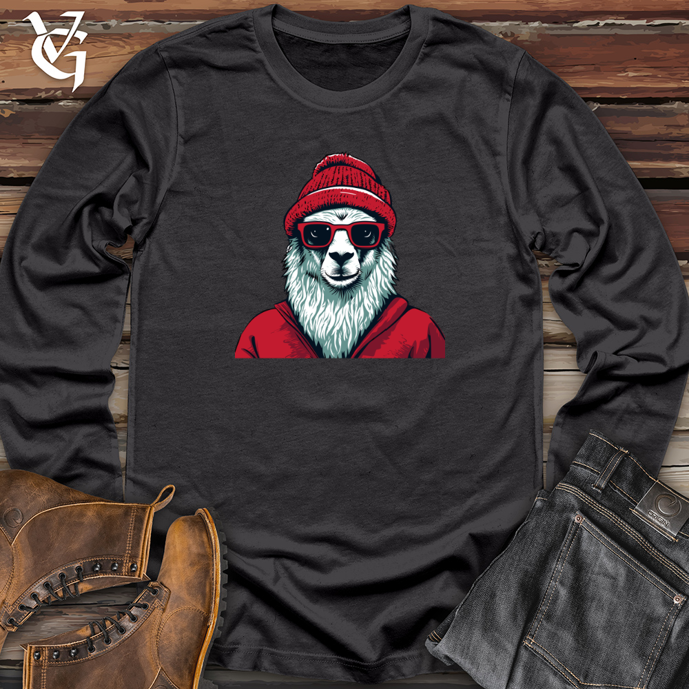 Viking Goods Llama Cozy Vibes Long Sleeve Dark Grey / L