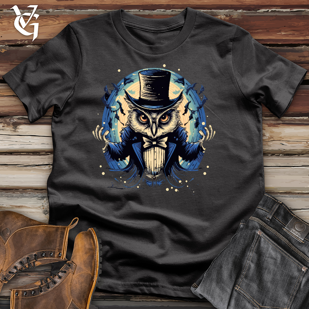 Viking Goods Magic Owl Wizard Cotton Tee Dark Grey / L