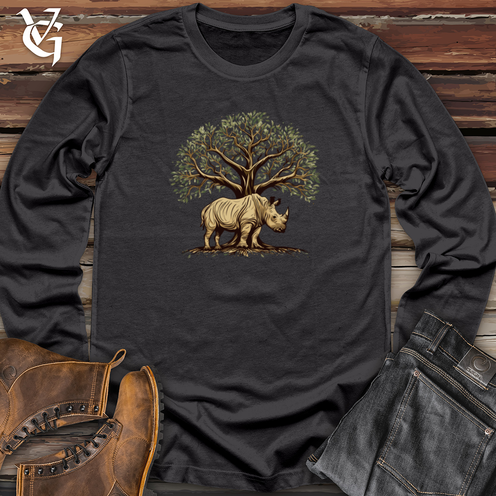 Viking Goods Majestic Thorned Rhino Long Sleeve Dark Grey / L