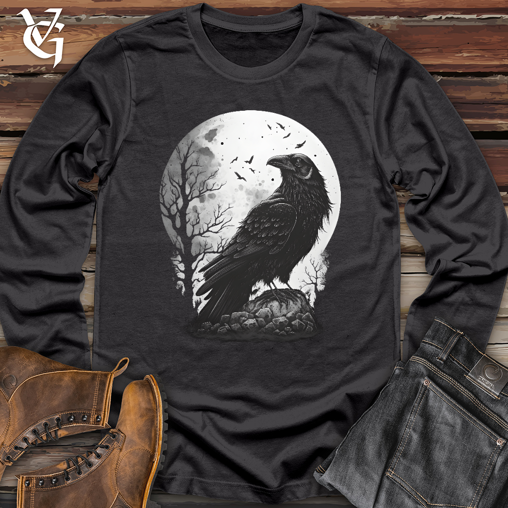 Viking Goods Midnight Raven Perch Long Sleeve Dark Grey / L