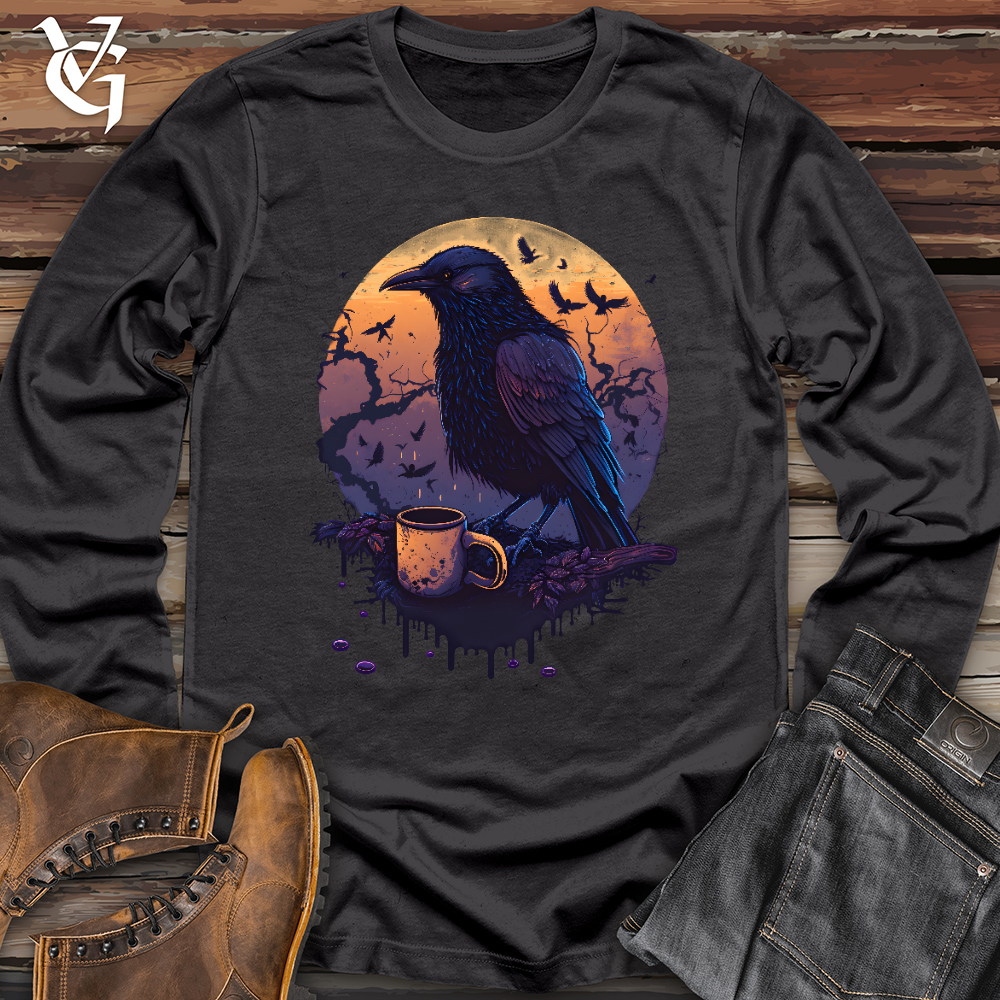 Viking Goods Morning Raven Brew Long Sleeve Dark Grey / L