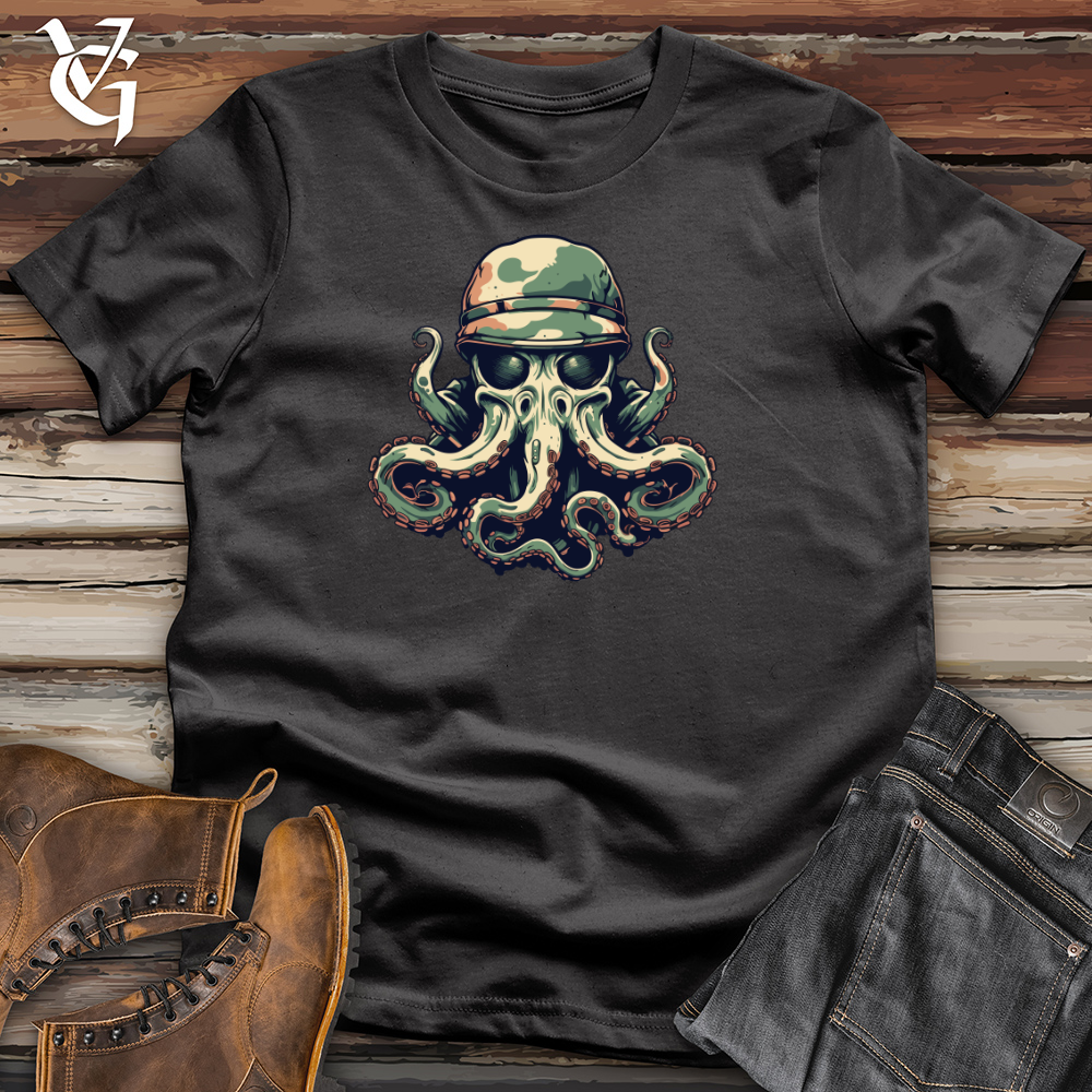 Viking Goods Octopus Camo Army Outfit Operation Cotton Tee Dark Grey / L