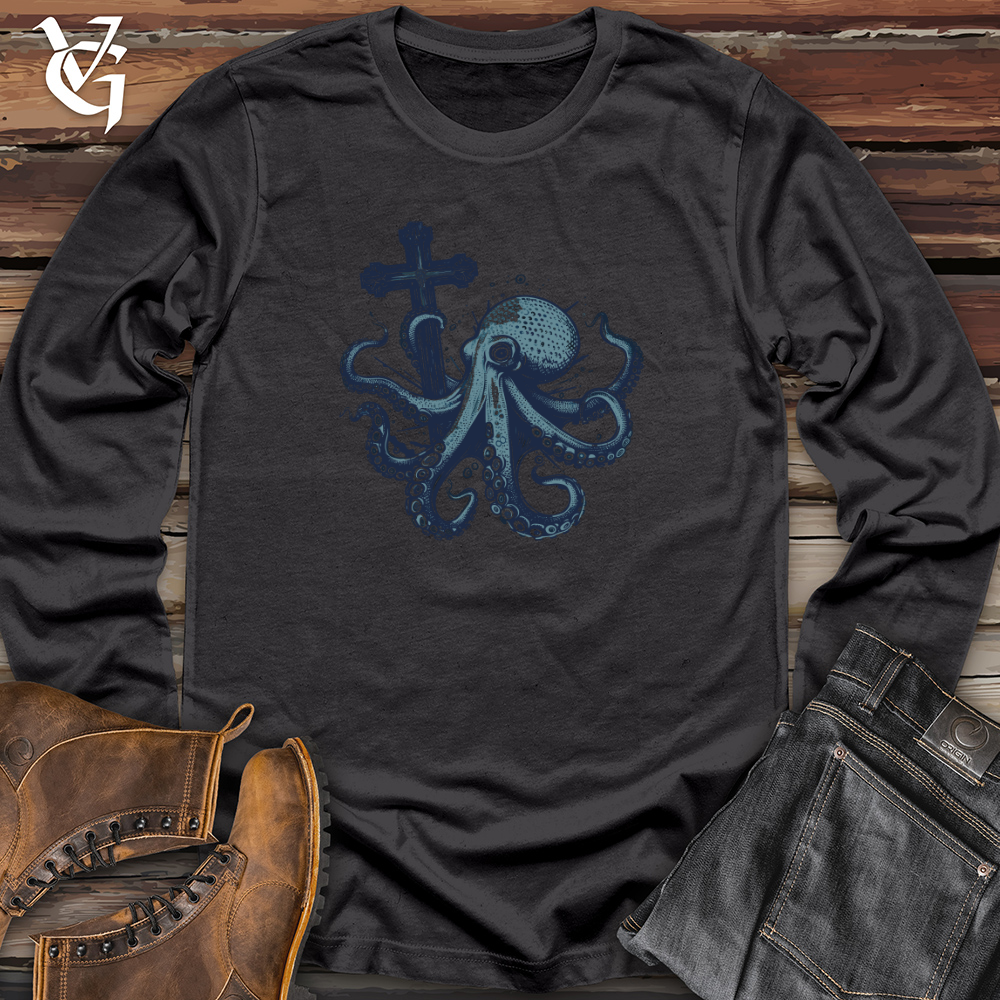 Viking Goods Octopus Cross Long Sleeve Dark Grey / L