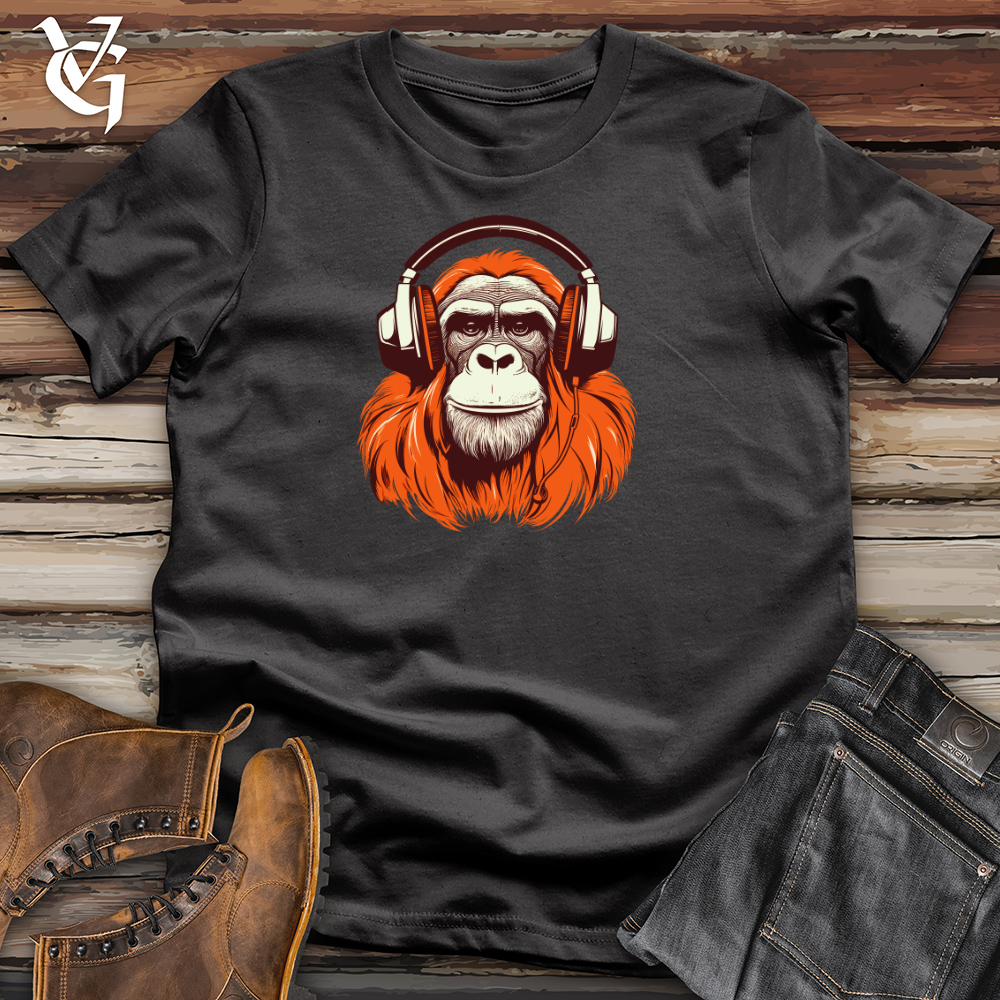 Viking Goods Orangutan Headphone Rainforest Rhythm Cotton Tee Dark Grey / L