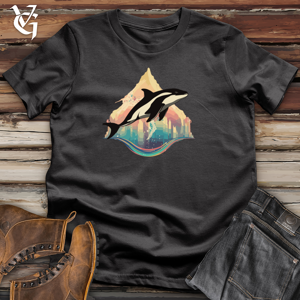 Viking Goods Orca Rainbow Leap Cotton Tee Dark Grey / L