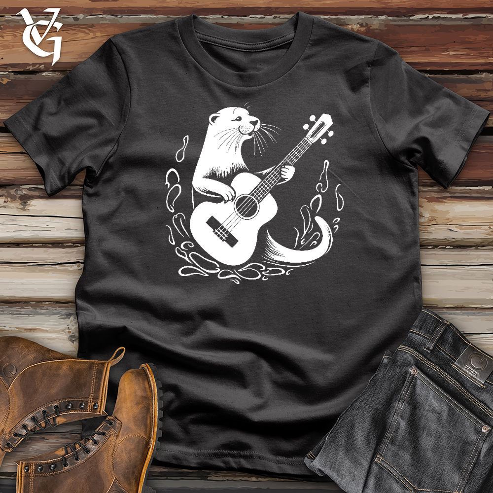 Viking Goods Otter Guitarist Cotton Tee Dark Grey / L