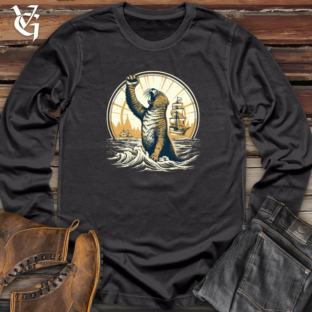 Viking Goods Otter Nautical Triumph Long Sleeve Dark Grey / L