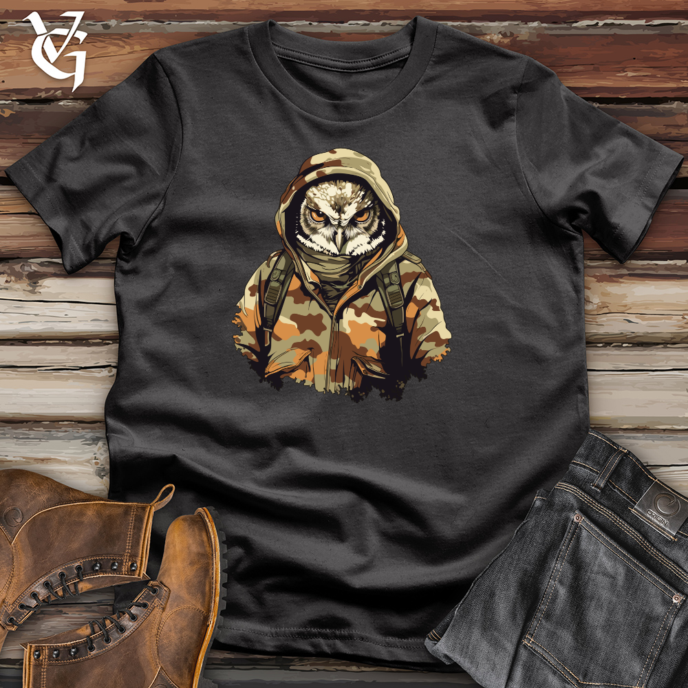 Viking Goods Owl Camo Army Night Watch Cotton Tee Black / L