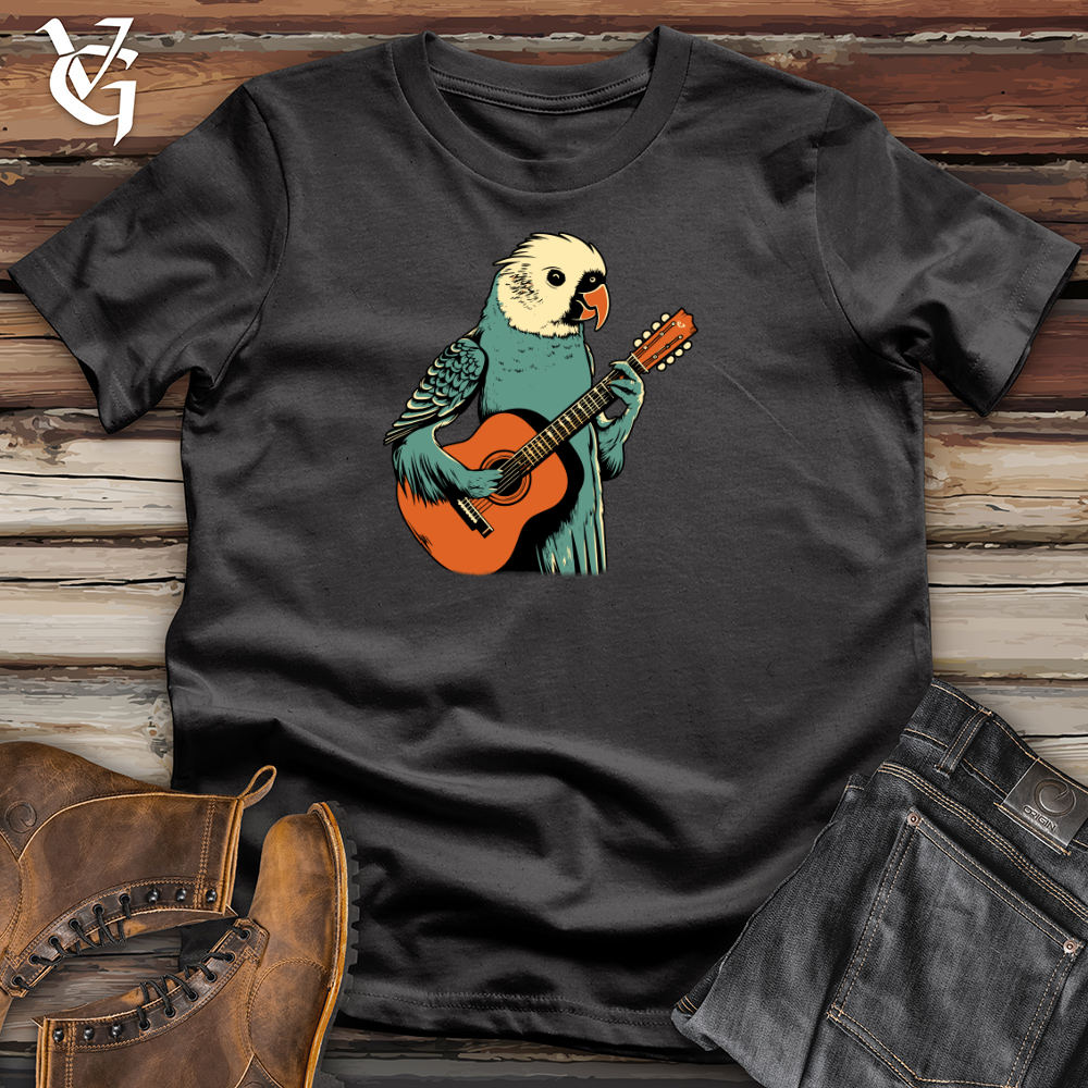 Viking Goods Parakeet Strumming Guitar Cotton Tee Dark Grey / L