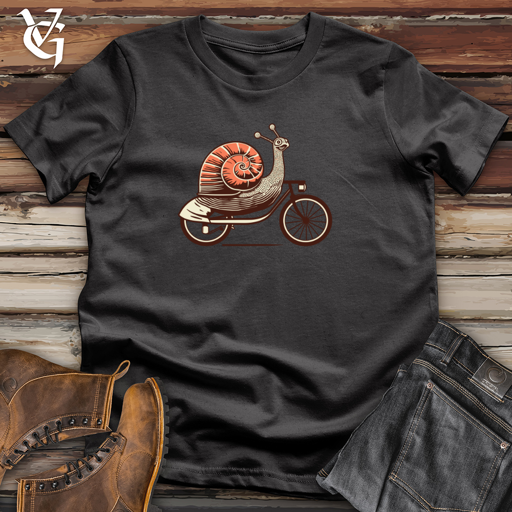 Viking Goods Pedal Powered Escargot Cotton Tee Dark Grey / L