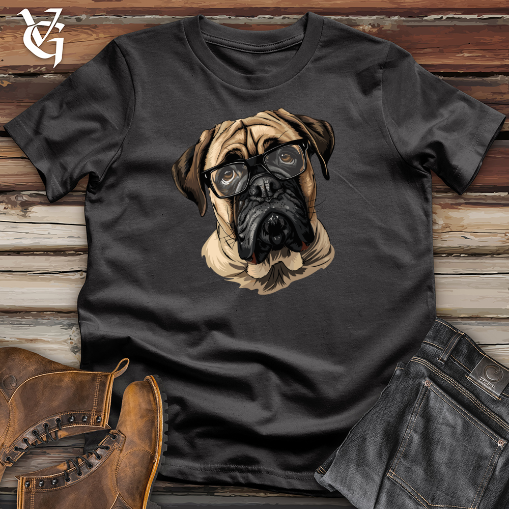 Viking Goods Pensive English Mastiff Portrait Cotton Tee Dark Grey / L