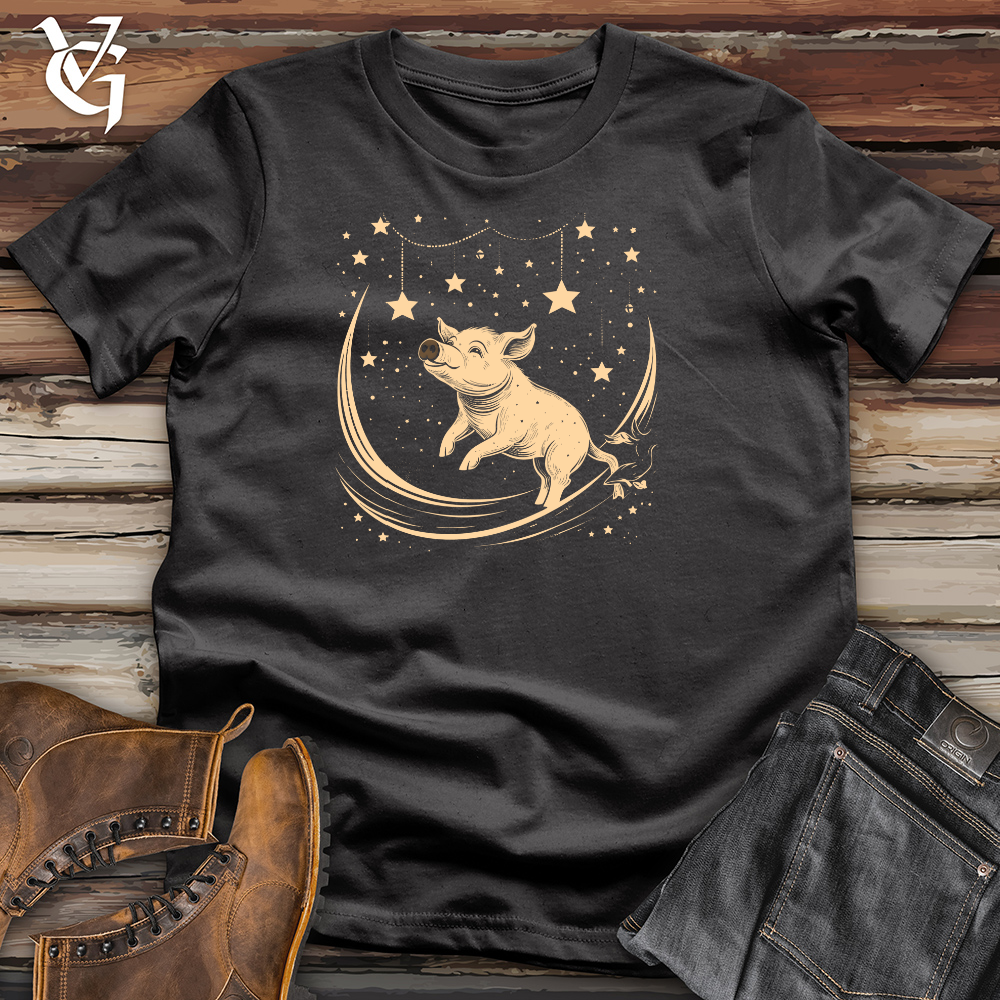 Viking Goods Pig Celestial Dreams Cotton Tee Dark Grey / L