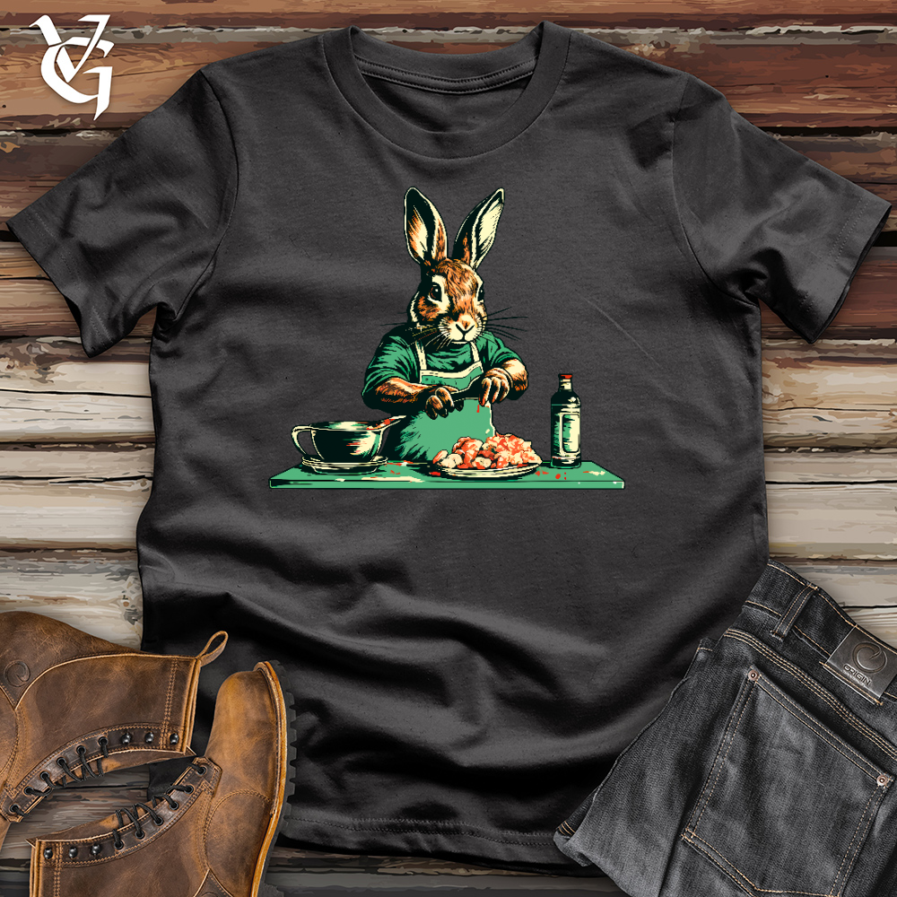 Viking Goods Rabbit Preparing Food Cotton Tee Dark Grey / L