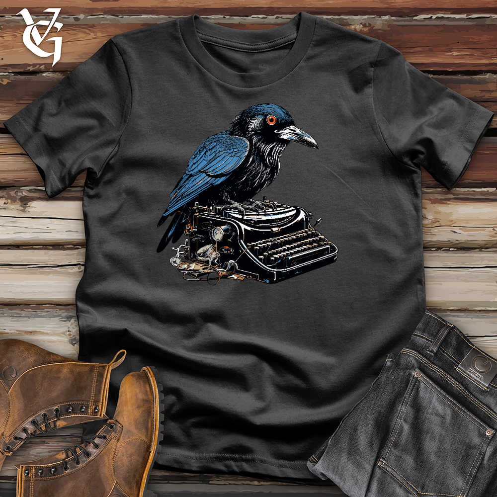 Viking Goods Raven Typewriter Cotton Tee Dark Grey / L