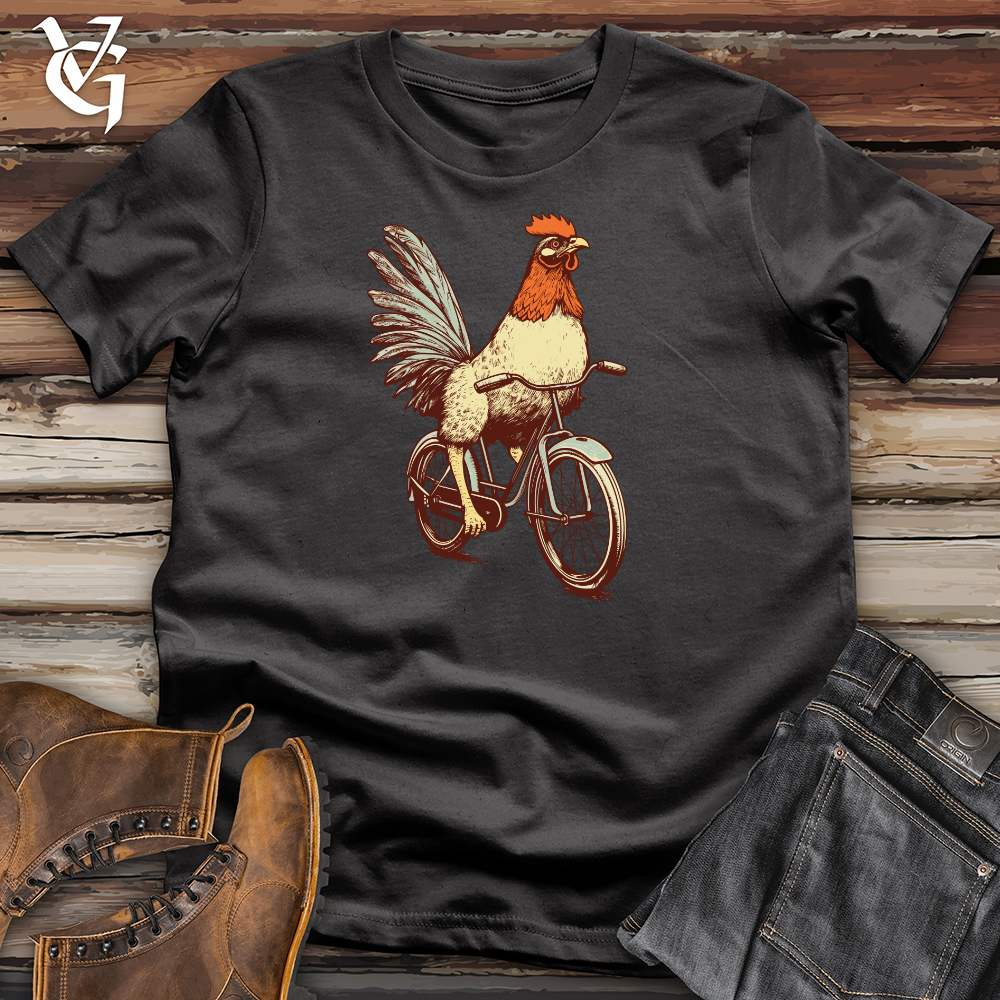 Viking Goods Retro Cluckin Wheels Cotton Tee Dark Grey / L