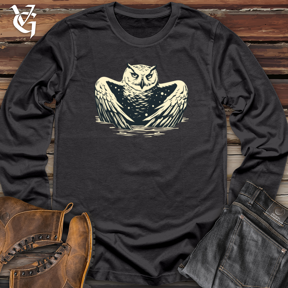 Viking Goods Retro Frosty Owl Long Sleeve Dark Grey / L