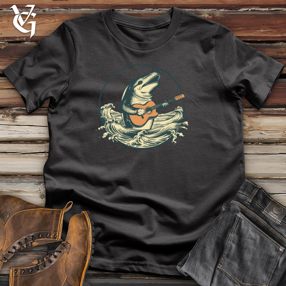 Viking Goods Retro Groove Whale Cotton Tee Dark Grey / L