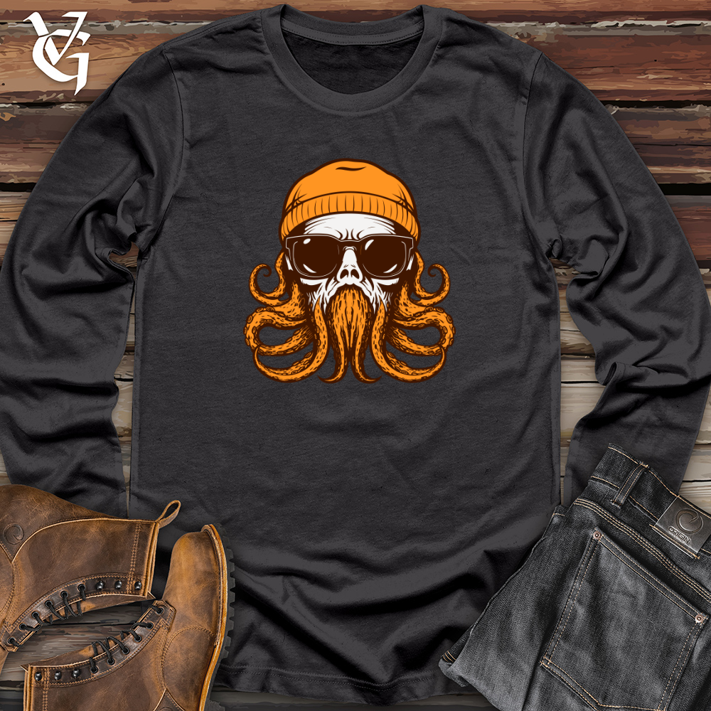 Viking Goods Retro Headed Cephalopod Long Sleeve Dark Grey / L