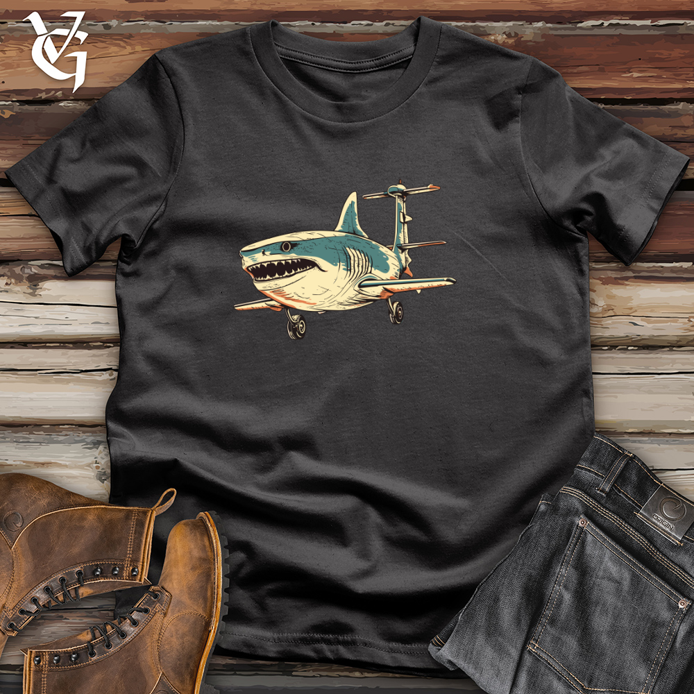 Viking Goods Retro HeliShark Cotton Tee Dark Grey / L