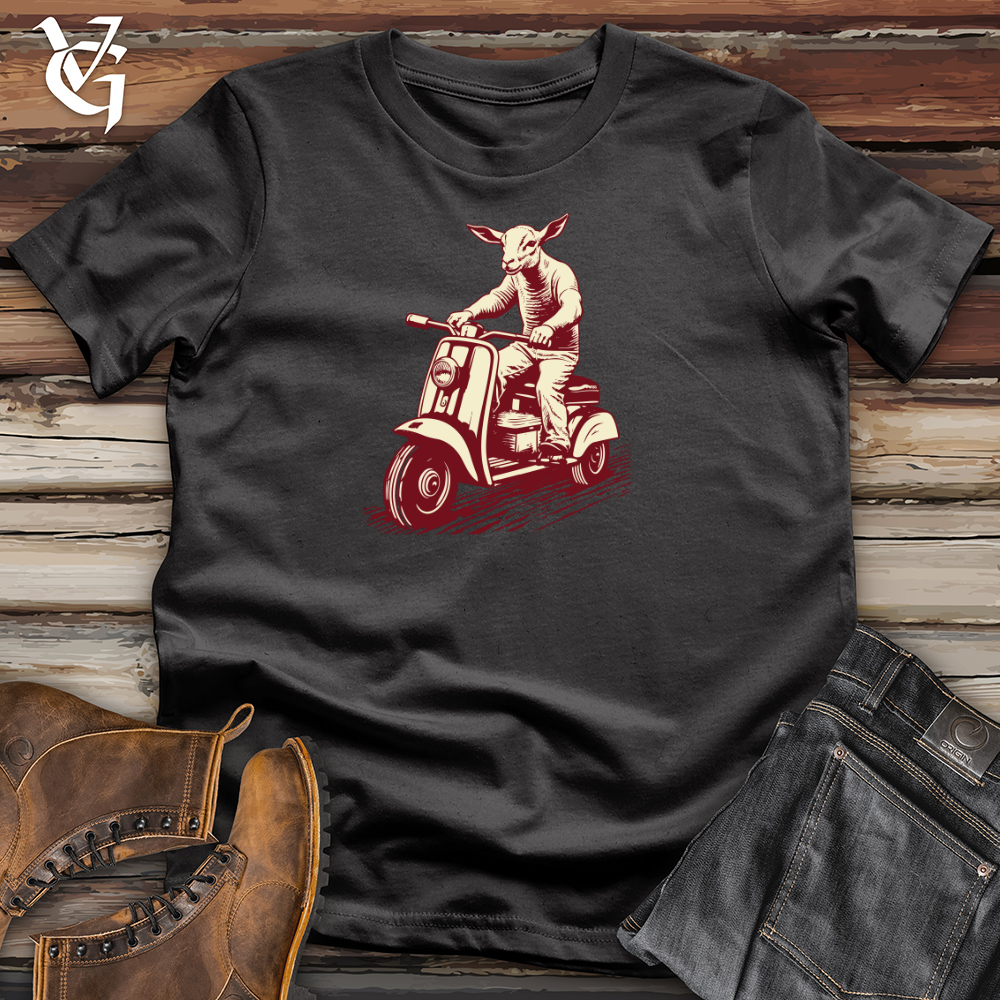 Viking Goods Retro Scootin Farm Cotton Tee Dark Grey / L