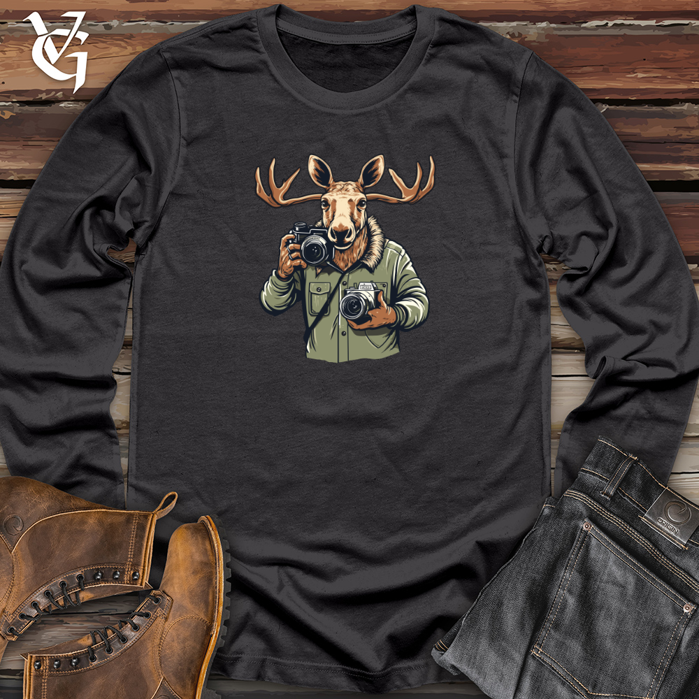 Viking Goods Shutterbug Moose Long Sleeve Dark Grey / L