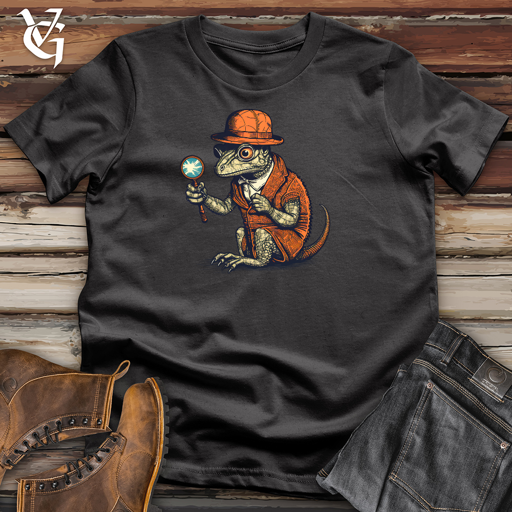 Viking Goods Sleuthing Lizard Investigator Cotton Tee Dark Grey / L