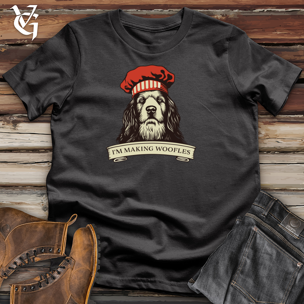 Viking Goods Spaniel Chef Extraordinaire Cotton Tee Dark Grey / L