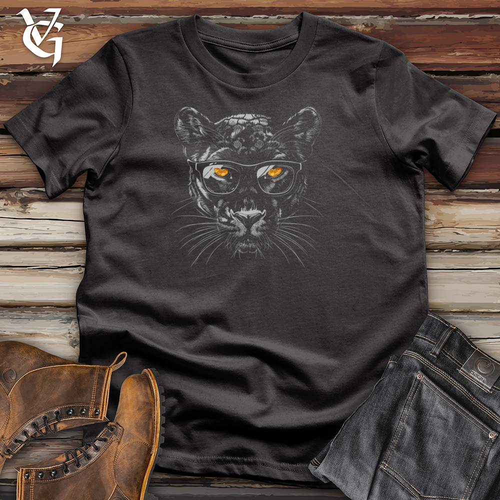 Viking Goods Spectacled Panther Focus Cotton Tee Black / L