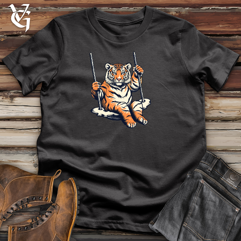 Viking Goods Swingin Stripes Cotton Tee Dark Grey / L