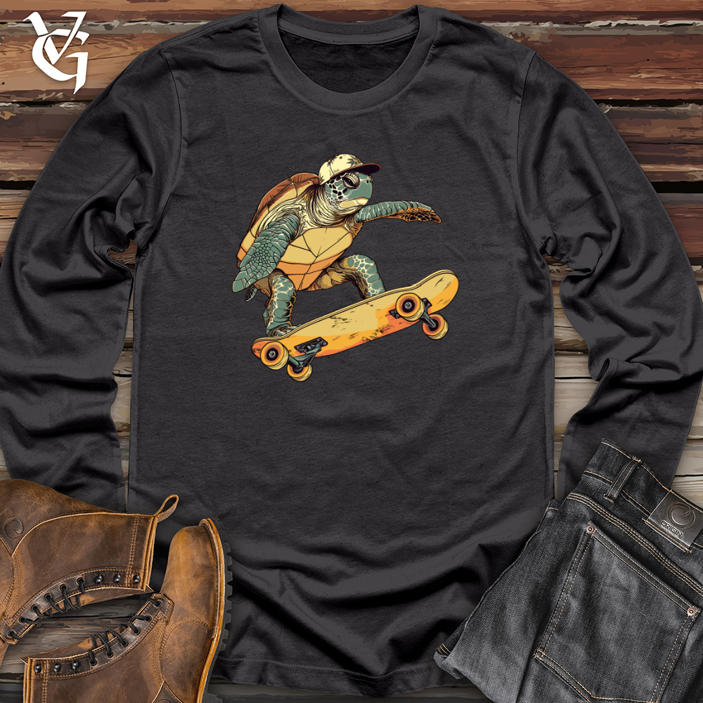 Viking Goods Turtle Skateboarder Groove Long Sleeve Dark Grey / L
