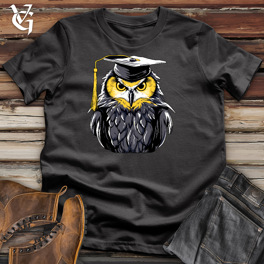 Viking Goods Valedictorian Owl Cotton Tee Dark Grey / L