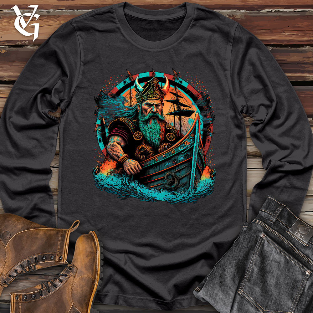 Viking Goods Viking Ship Long Sleeve Dark Grey / L