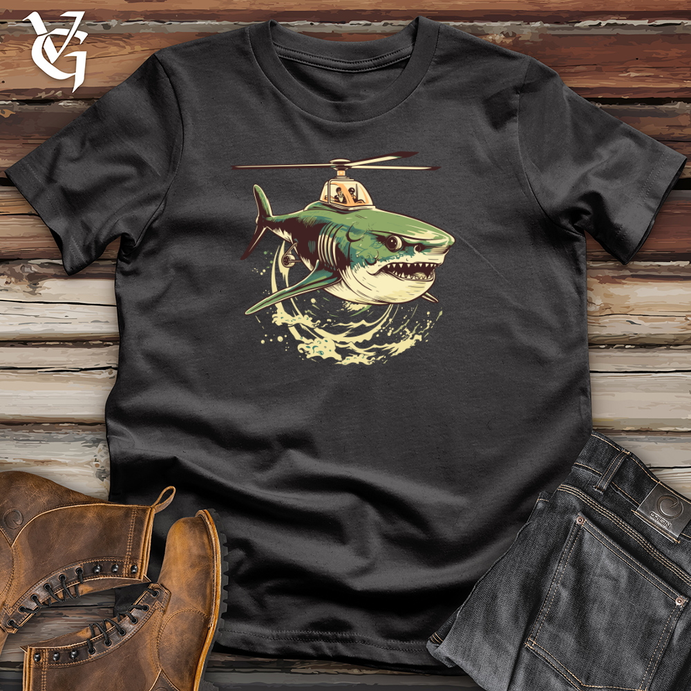 Viking Goods Vintage Chopper Shark Cotton Tee Dark Grey / L